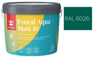 TIKKURILA Everal Aqua Matt [10]  2,7L KOLOR ZIELONY OPAL RAL 6026