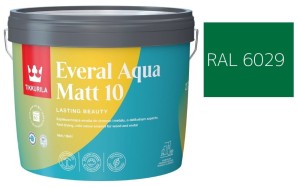 TIKKURILA Everal Aqua Matt [10]  2,7L KOLOR ZIELONY MIĘTOWY RAL 6029