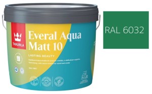 TIKKURILA Everal Aqua Matt [10]  2,7L KOLOR ZIELONY SYGNAŁOWY RAL 6032