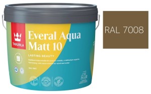 TIKKURILA Everal Aqua Matt [10]  2,7L KOLOR SZARY KHAKI RAL 7008