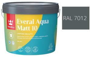 TIKKURILA Everal Aqua Matt [10]  2,7L KOLOR SZARY BAZALTOWY RAL 7012