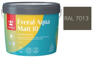 TIKKURILA Everal Aqua Matt [10]  2,7L KOLOR BRĄZOWO SZARY RAL 7013
