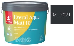 TIKKURILA Everal Aqua Matt [10]  2,7L KOLOR SZARO CZARNY RAL 7021