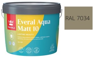 TIKKURILA Everal Aqua Matt [10]  2,7L KOLOR SZARO-ŻÓŁTY RAL 7034