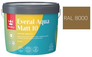 TIKKURILA Everal Aqua Matt [10]  2,7L KOLOR BRĄZOWO ZIELONY RAL 8000