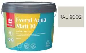 TIKKURILA Everal Aqua Matt [10]  2,7L KOLOR SZARO BIAŁY RAL 9002