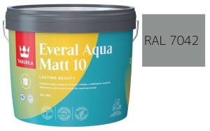 TIKKURILA Everal Aqua Matt [10]  2,7L KOLOR SZARY DROGOWY RAL 7042