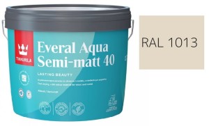 TIKKURILA Everal Aqua Semi Matt [40]  2,7L KOLOR BIAŁY PERŁOWY RAL 1013