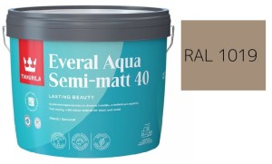 TIKKURILA Everal Aqua Semi Matt [40]  2,7L KOLOR IRCHOWO SZARY RAL 1019