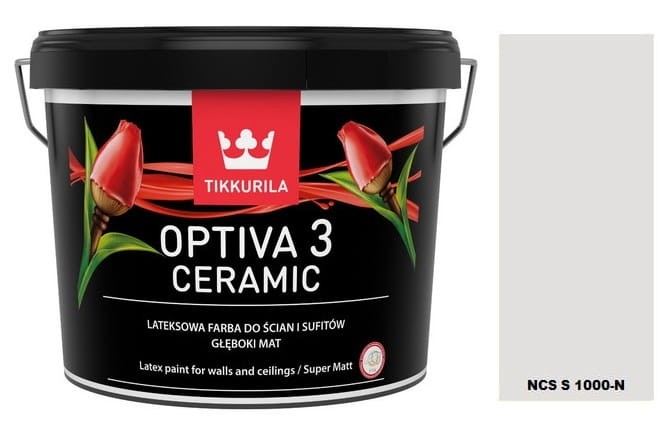 TIKKURILA Optiva Ceramic Matt 3 2,7l NCS S 1000-N