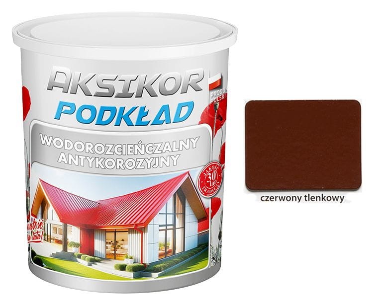 AKSIL Aksikor Podkład wodny antykorozyjny 5L Czerwony tlenkowy