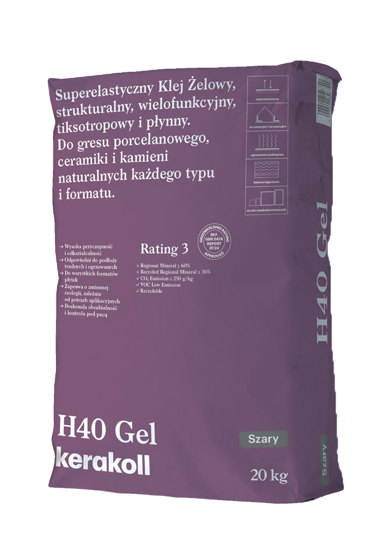 Kerakoll H40 Gel Superelastyczny klej żelowy 20kg Szary