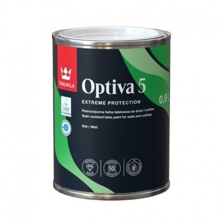 TIKKURILA Optiva Matt 5 0,9l BIAŁA