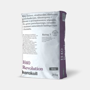 Kerakoll H40 Revolution klej żelowy do płytek gresu i kamienia 20kg Szary