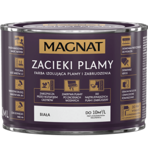 MAGNAT Farba izolująca na zacieki i plamy 0,4L Biała