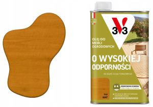 V33 Olej do mebli ogrodowych dąb mat 0,5L