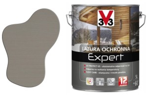 V33 Lazura ochronna EXPERT ochrona do 12 lat szary 5L