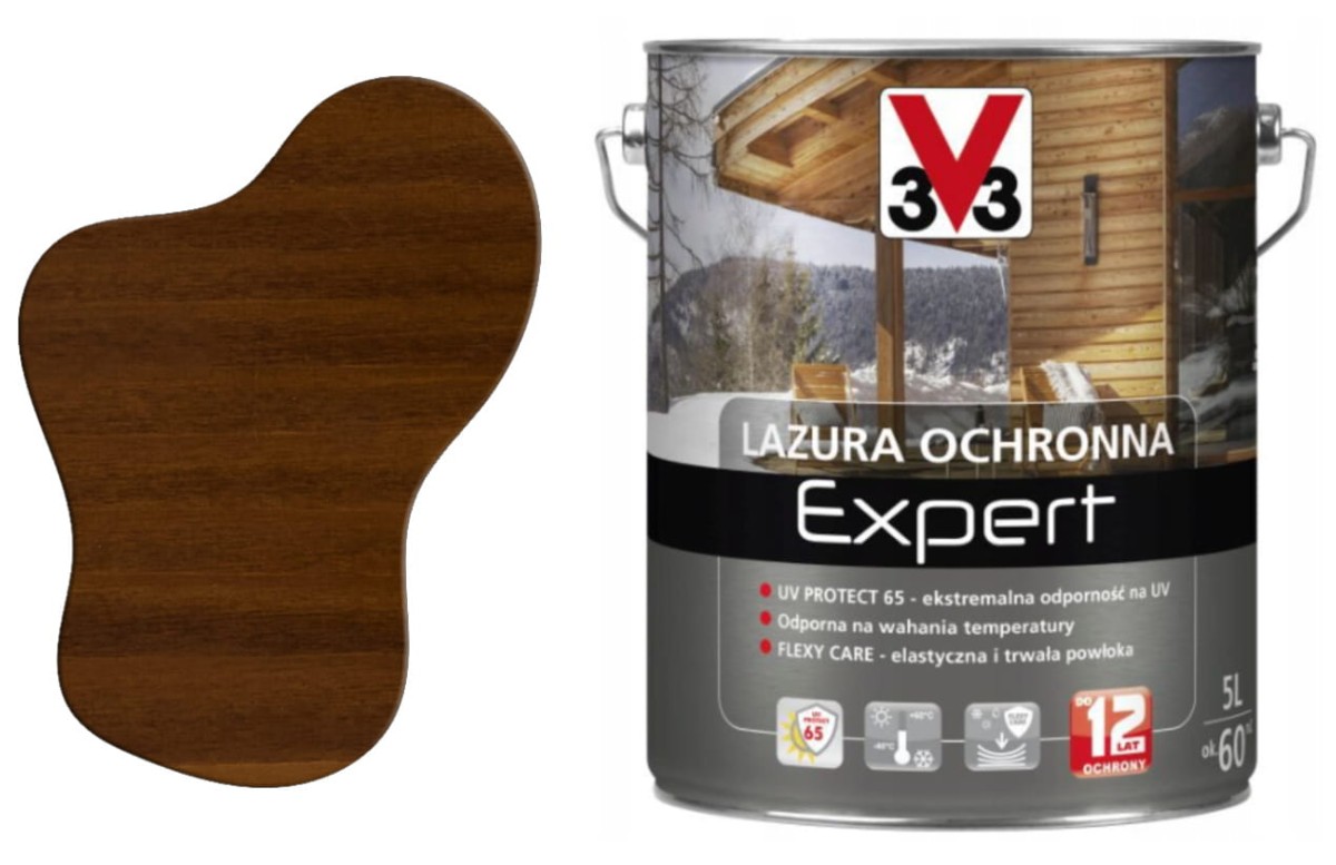 V33 Lazura ochronna EXPERT ochrona do 12 lat tek 5L