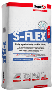 SOPRO S-FLEX 202 C2 TE Biały wysokoelastyczny klej żelowy do płytek 22,5kg