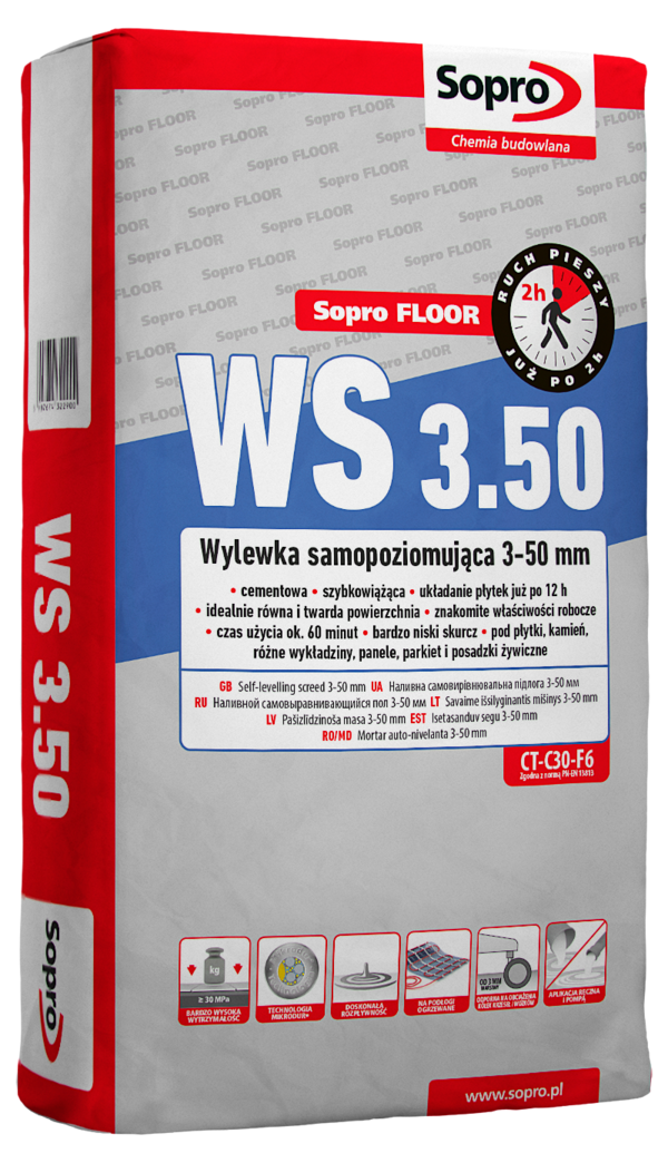 SOPRO FLOOR WS 3.50 Wylewka samopoziomująca szybkoschnąca 25kg