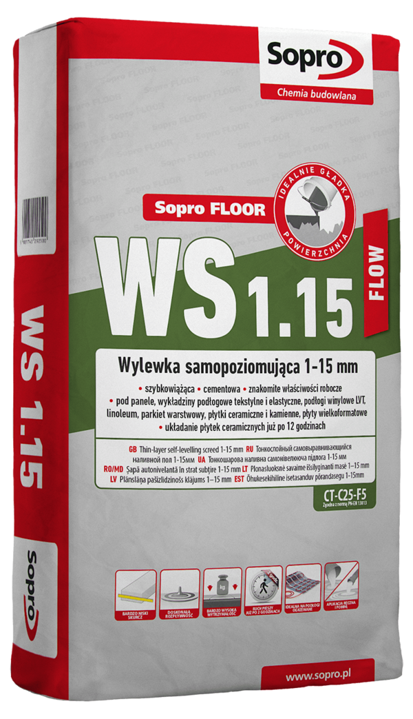 SOPRO FLOOR Flow WS 1.15 Wylewka cienkowarstwowa samopoziomująca 25kg