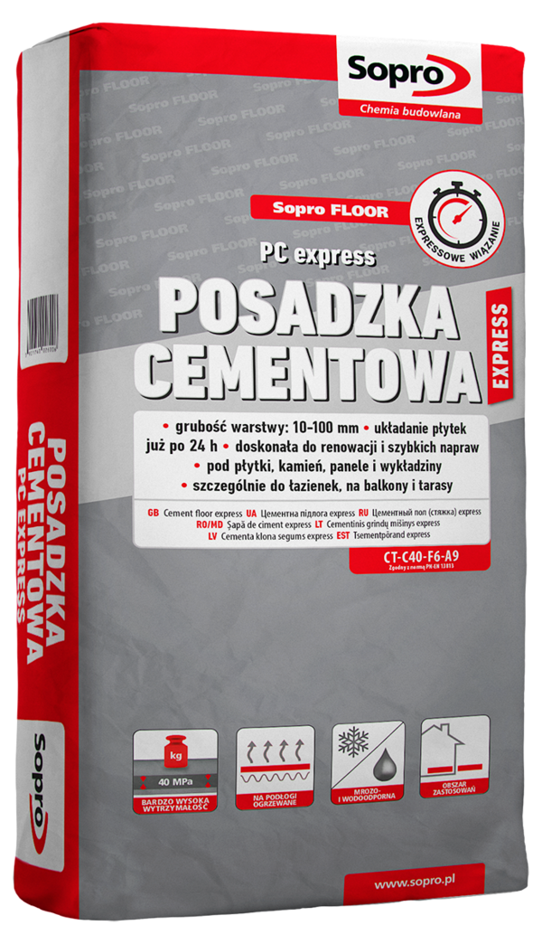SOPRO PC Express 293 Szybkowiążąca posadzka cementowa 25kg