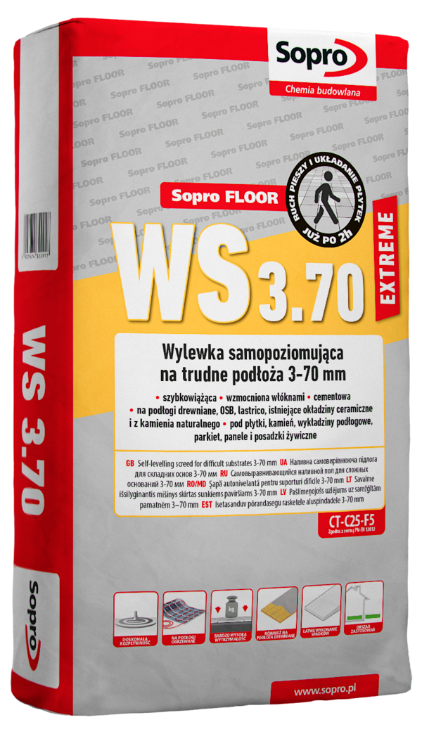 SOPRO FLOOR WS 3.70 Wylewka samopoziomująca szybkoschnąca 25kg