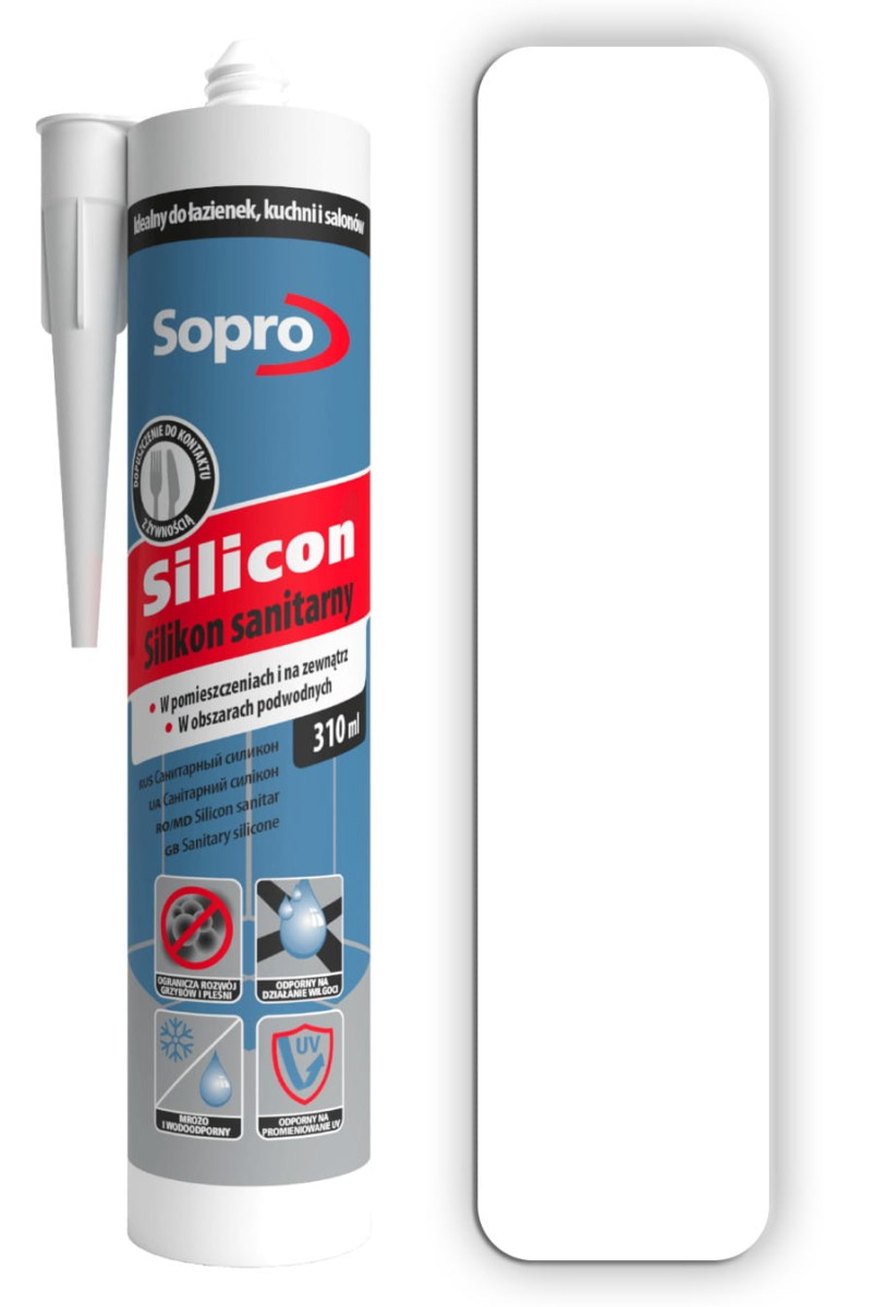 SOPRO Silikon sanitarny 310ml Biały 10