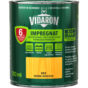 VIDARON Impregnat ochronny powłokotwórczy V02 sosna złocista 0,7L