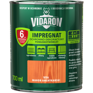 VIDARON Impregnat ochronny powłokotwórczy V06 mahoń amerykański 0,7L