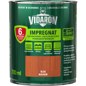 VIDARON Impregnat ochronny powłokotwórczy V24 mahoń 0,7L