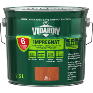 VIDARON Impregnat ochronny powłokotwórczy V24 mahoń 2,5L