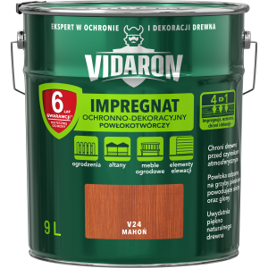 VIDARON Impregnat ochronny powłokotwórczy V24 mahoń 9L