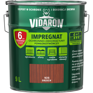 VIDARON Impregnat ochronny powłokotwórczy V25 orzech 9L