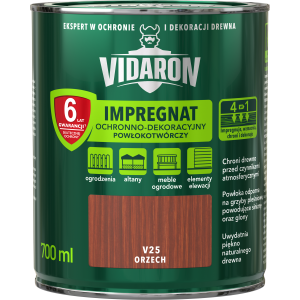 VIDARON Impregnat ochronny powłokotwórczy V25 orzech 0,7L