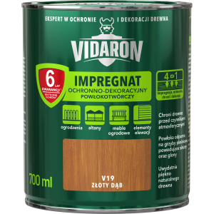 VIDARON Impregnat ochronny powłokotwórczy V19 złoty dąb 0,7L