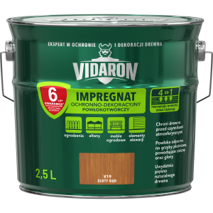 VIDARON Impregnat ochronny powłokotwórczy V19 złoty dąb 2,5L