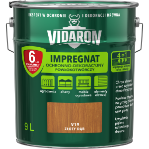 VIDARON Impregnat ochronny powłokotwórczy V19 złoty dąb 9L