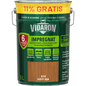 VIDARON Impregnat ochronny powłokotwórczy V19 złoty dąb 5L