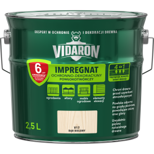 VIDARON Impregnat ochronny powłokotwórczy V17 dąb bielony 2,5L