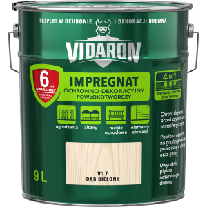 VIDARON Impregnat ochronny powłokotwórczy V17 dąb bielony 9L