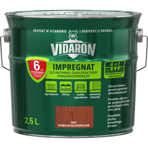 VIDARON Impregnat ochronny powłokotwórczy V07 sekwoja kalifornijska 2,5L