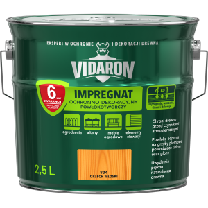 VIDARON Impregnat ochronny powłokotwórczy V04 orzech włoski 2,5L
