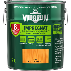 VIDARON Impregnat ochronny powłokotwórczy V04 orzech włoski 9L