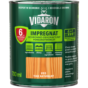 VIDARON Impregnat ochronny powłokotwórczy V05 teak naturalny 0,7L