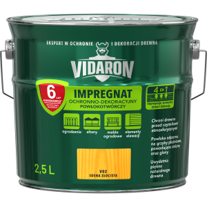 VIDARON Impregnat ochronny powłokotwórczy sosna złocista 2,5L