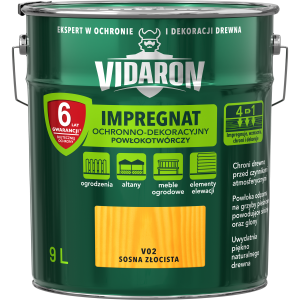 VIDARON Impregnat ochronny powłokotwórczy V02 sosna złocista 9L
