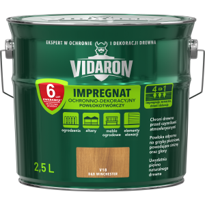 VIDARON Impregnat ochronny powłokotwórczy V18 dąb winchester 2,5L
