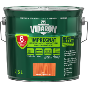 VIDARON Impregnat ochronny powłokotwórczy V06 mahoń amerykański 2,5L