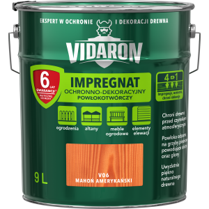 VIDARON Impregnat ochronny powłokotwórczy V06 mahoń amerykański 9L
